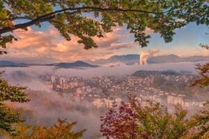 Kavčnik Aleksander, panorama jesen Velenje dolina