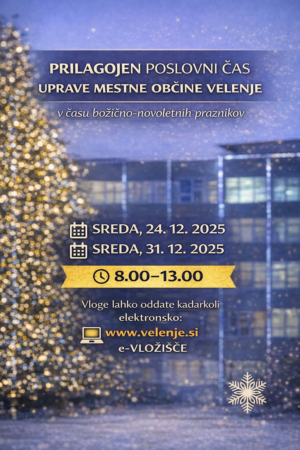 Prilagojen poslovni čas MOV