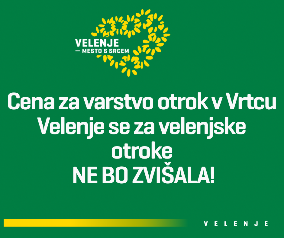 cena za vrtec se ne bo zvbišala oglas